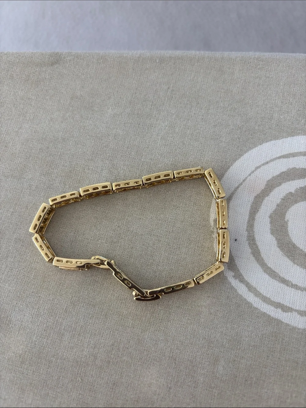 Gold-Tone Crystal Link Bracelet